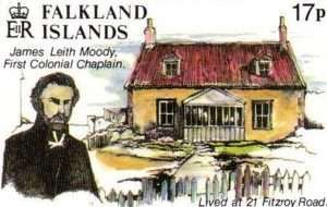 Revd J L Moody by James Peck - Falkland Islands stamp