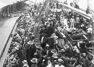 1909 Arrival Panama of SS. Ancon with 1,500 labourers from Barbados