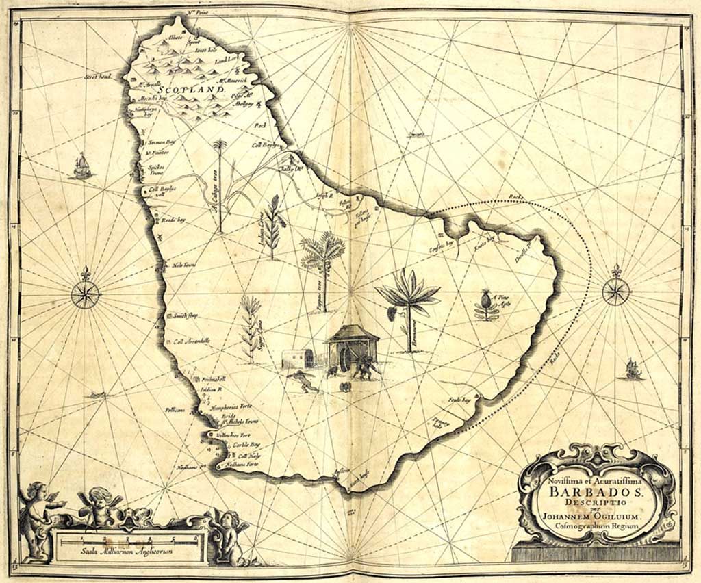 OGILBY (JOHN) 1671 Barbados map